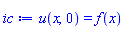 u(x, 0) = f(x)