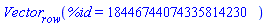 Vector[row](%id = 18446744074335814230)