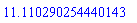 HFloat(11.110290254440143)