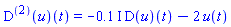 ((D@@2)(u))(t) = -(.1*I)*(D(u))(t)-2*u(t)