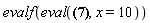 evalf(eval(-(1/2)*Pi-(1/2)*argument(GAMMA(1-I*x))+(1/2)*argument(GAMMA(1+I*x)), x = 10))