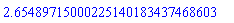 2.65489715000225140183437468603