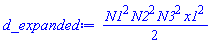 (1/2)*N1^2*N2^2*N3^2*x1^2