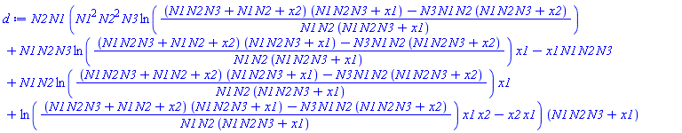 N2*N1*(N1^2*N2^2*N3*ln(((N1*N2*N3+N1*N2+x2)*(N1*N2*N3+x1)-N3*N1*N2*(N1*N2*N3+x2))/(N1*N2*(N1*N2*N3+x1)))+N1*N2*N3*ln(((N1*N2*N3+N1*N2+x2)*(N1*N2*N3+x1)-N3*N1*N2*(N1*N2*N3+x2))/(N1*N2*(N1*N2*N3+x1)))*x1-x1*N1*N2*N3+N1*N2*ln(((N1*N2*N3+N1*N2+x2)*(N1*N2*N3+x1)-N3*N1*N2*(N1*N2*N3+x2))/(N1*N2*(N1*N2*N3+x1)))*x1+ln(((N1*N2*N3+N1*N2+x2)*(N1*N2*N3+x1)-N3*N1*N2*(N1*N2*N3+x2))/(N1*N2*(N1*N2*N3+x1)))*x1*x2-x2*x1)*(N1*N2*N3+x1)