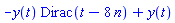 -y(t)*Dirac(t-8*n)+y(t)