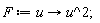 F := proc (u) options operator, arrow; u^2 end proc;