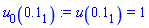 u(.1[1]) = 1