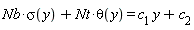 Nb*sigma(y)+Nt*theta(y) = c__1*y+c__2