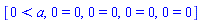 [0 < a, 0 = 0, 0 = 0, 0 = 0, 0 = 0]