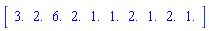 Vector[row]([3., 2., 6., 2., 1., 1., 2., 1., 2., 1.])