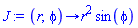 proc (r, phi) options operator, arrow; VectorCalculus:-`*`(r^2, sin(phi)) end proc