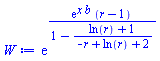 exp(exp(x*b)*(r-1)/(1-(ln(r)+1)/(-r+ln(r)+2)))