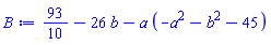 93/10-26*b-a*(-a^2-b^2-45)