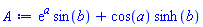 exp(a)*sin(b)+cos(a)*sinh(b)