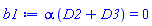 alpha*(D2+D3) = 0
