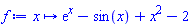 proc (x) options operator, arrow; exp(x)-sin(x)+x^2-2 end proc