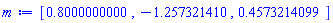 [.8000000000, -1.257321410, .4573214099]