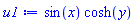 sin(x)*cosh(y)