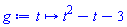 proc (t) options operator, arrow; t^2-t-3 end proc