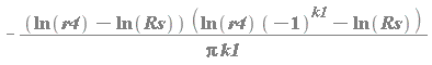 -(ln(r4)-ln(Rs))*(ln(r4)*(-1)^k1-ln(Rs))/(Pi*k1)