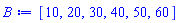 [10, 20, 30, 40, 50, 60]