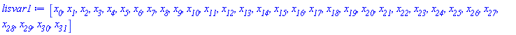 [x__0, x__1, x__2, x__3, x__4, x__5, x__6, x__7, x__8, x__9, x__10, x__11, x__12, x__13, x__14, x__15, x__16, x__17, x__18, x__19, x__20, x__21, x__22, x__23, x__24, x__25, x__26, x__27, x__28, x__29, x__30, x__31]