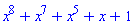 x^8+x^7+x^5+x+1