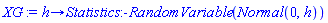 proc (h) options operator, arrow; Statistics:-RandomVariable(Normal(0, h)) end proc