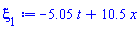 -5.05*t+10.5*x