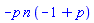 -p*n*(-1+p)