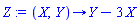 Z := proc (X, Y) options operator, arrow; Y-3*X end proc