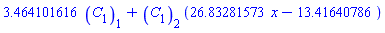 3.464101616*C[1][1]+C[1][2]*(26.83281573*x-13.41640786)