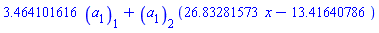 3.464101616*a[1][1]+a[1][2]*(26.83281573*x-13.41640786)