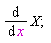 diff(X, x)