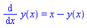 diff(y(x), x) = x-y(x)