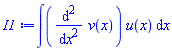 int((diff(diff(v(x), x), x))*u(x), x)