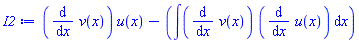 (diff(v(x), x))*u(x)-(int((diff(v(x), x))*(diff(u(x), x)), x))