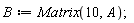 B := Matrix(10, A)