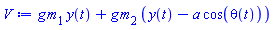 g*m[1]*y(t)+g*m[2]*(y(t)-a*cos(theta(t)))