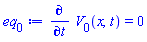 diff(V[0](x, t), t) = 0