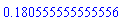 HFloat(0.18055555555555555)