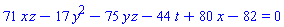 71*x*z-17*y^2-75*y*z-44*t+80*x-82 = 0