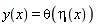 y(x) = theta(eta(x))