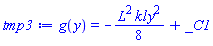 g(y) = -(1/8)*L^2*kl*y^2+_C1