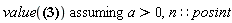 `assuming`([value(Int((1/2)*ln(t)*t^(-n)/(-a^2+t)^(1/2), t = a^2 .. infinity))], [a > 0, n::posint])