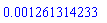 0.1261314233e-2