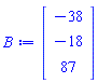 Vector(3, {(1) = -38, (2) = -18, (3) = 87})
