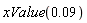 xValue(0.9e-1)