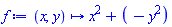 f := proc (x, y) options operator, arrow; x^2-y^2 end proc