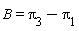 B = `&pi;__3`-`&pi;__1`